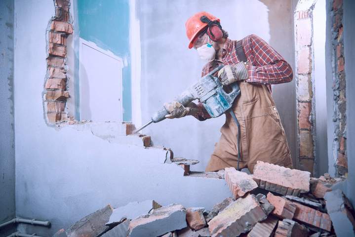 House demolition precision Belleville